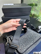 PRA 22 SATIN MINI-BAG WITH FULLY RHINSTONES