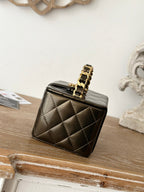 CHANEL MINI VINTAGE COSMETIC BAG 11 IN MIKADO SHINY CALFSKIN GOLD HARDWARE