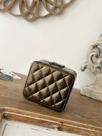 CHANEL MINI VINTAGE COSMETIC BAG 11 IN MIKADO SHINY CALFSKIN GOLD HARDWARE