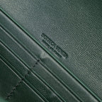 BV Long Clutch Andiamo 31 Dark Green Leather Ghw