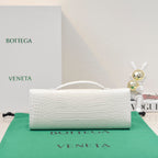 BV Long Clutch Andiamo 31 White Crocodile Calfskin Ghw