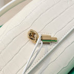 BV Long Clutch Andiamo 31 White Crocodile Calfskin Ghw