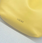 LOE 23 FLAMENCO PURSE BUCKET IN YELLOW LAMBSKIN