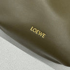 LOE 23 FLAMENCO PURSE BUCKET IN ARMY GREEN LAMBSKIN