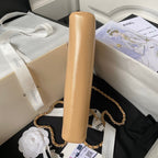 CHANEL 25S TOP HANDLE 20 CM IN DARK BEIGE LAMBSKIN