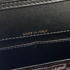 FLAP BAG 23 ATTACHED DIAMOND IN BLACK VELVET GOLD HARDWARE