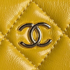 CHANEL CAMERA BAG 24 IN MIMOSA YELLOW SHINY CALFSKIN GOLD CHAIN