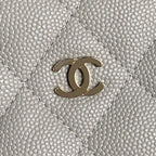 HOBO BAG 21 IN RHINO GRAY GRAINED CALFSKIN GOLD HARDWARE