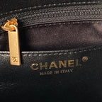 CHANEL 25S FLAP BAG 45 IN BLACK LAMBSKIN WITH GOLD HARDWARE