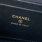 CHANEL 25S VANITY BAG 20 IN BLACK CAVIAR LEATHER