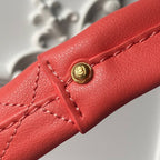 CHANEL 25S HOBO BAG 45 IN CORAL RED LAMBSKIN