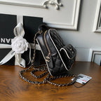 CHANEL 25S MINI BACKPACK 18 IN BLACK LAMBSKIN