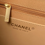 CHANEL 25S HOBO BAG 31 IN CARAMEL BROWN SUEDE WITH GOLD HARDWARE