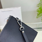 CLUTCH 25 IN BLACK RE-NYLON TRIANGLE LOGO