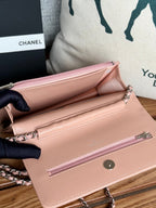 CHANEL WOC ENTRUPY 19 BAG IN LIGHT PINK CALFSKIN