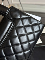 CHANEL KELLY SHOPPING BAG 19 IN BLACK CALFSKIN GOLD HARDWARE