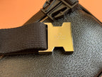SMALL BELT BAG 29 IN BLACK CALFSKIN AND DARK GRAY MONOGRAM CANVAS