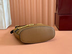 73 SMALL BUCKET BAG 20 IN BROWN SOFT SUEDE AND CALFSKIN