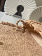 CHANEL 25S FLAP BAG 27 IN BEIGE FABRIC
