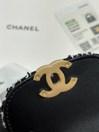 CHANEL KELLY SHOPPING BAG 19 IN BLACK MIX WHITE TWEED GOLD HARDWARE