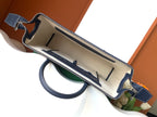 CISALPIN DOCUMENT CASE 39 IN NAVY BLUE GOYARDINE CANVAS AND CALFSKIN