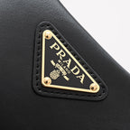 PRADA DUMPLING BAG 30 IN BLACK CALFSKIN