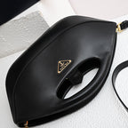 PRADA DUMPLING BAG 30 IN BLACK CALFSKIN