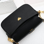 PRADA MINI FLAP BAG 20 IN BLACK SAFFIANO LEATHER GOLD HARDWARE