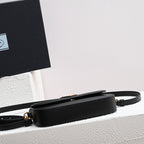 PRADA MINI FLAP BAG 20 IN BLACK SAFFIANO LEATHER GOLD HARDWARE