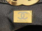 CHANEL 39 LARGE SHOPPING BAG IN BLACK CALFSKIN
