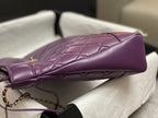 CHANEL 39 LARGE SHOPPING BAG IN VIOLET CALFSKIN
