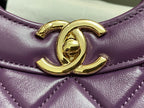 CHANEL 39 LARGE SHOPPING BAG IN VIOLET CALFSKIN