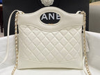 CHANEL MINI 23 SHOPPING BAG IN WHITE CALFSKIN