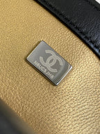 CHANEL SMALL 20 FLAP BAG IN BLACK CALFSKIN
