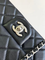 CHANEL SMALL 20 FLAP BAG IN BLACK CALFSKIN