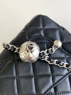 CHANEL SMALL 20 FLAP BAG IN BLACK CALFSKIN