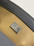 CHANEL MINI 20 FLAP BAG IN DARK GREY CALFSKIN