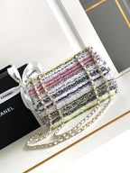 CHANEL MINI 21 FLAP BAG IN COLORFUL WOOL TWEED