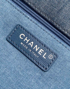 CHANEL MINI 25 CLASSIC BAG IN BLUE COBALT DENIM