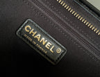 CHANEL 25S HOBO BAG 26 CM IN BLACK LAMBSKIN WITH GOLD HARDWARE