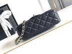 CHANEL MINI 20 FLAP BAG IN BLACK CALFSKIN