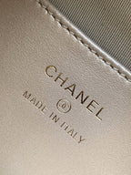 CHANEL 16 MINI POUCH IN BLACK GRAINED CALFSKIN AND GOLD METAL