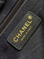 CHANEL 25S TOTE BAG 32 CM IN NAVY BLUE CANVAS