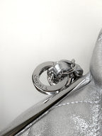 CHANEL 25S HOBO BAG 30 CM IN SILVER LAMBSKIN