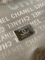 CHANEL 25S HOBO BAG 40 CM IN SILVER SMOOTH CALFSKIN