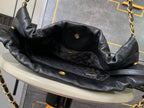 CHANEL BAG 25S 42 CM IN BLACK LAMBSKIN WITH GOLD HARDWARE