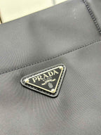 PRADA MEDIUM SHOPPING BAG 40 IN BLACK RE-NYLON FABRIC