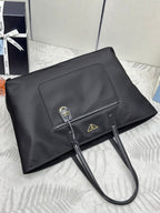 PRADA CLASSIC TOTE BAG 43 IN BLACK RE-NYLON FABRIC