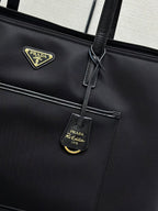 PRADA CLASSIC TOTE BAG 43 IN BLACK RE-NYLON FABRIC