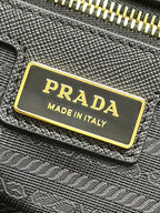 PRADA CLASSIC TOTE BAG 43 IN BLACK RE-NYLON FABRIC